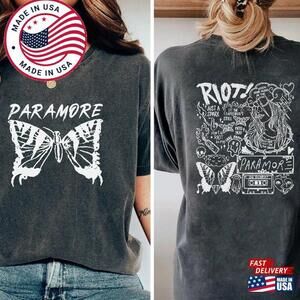 Paramore Tattoo Shirt American Tour Album Unisex 2 Sided